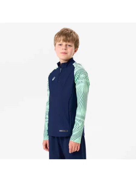 Bluza piłkarska na krótki dla dzieci Kipsta Viralto Wavy Club niebieska
