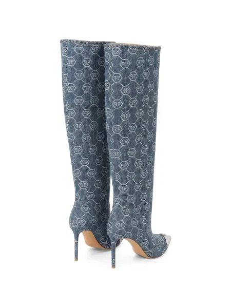 Botine Philipp Plein cu imagine albastru