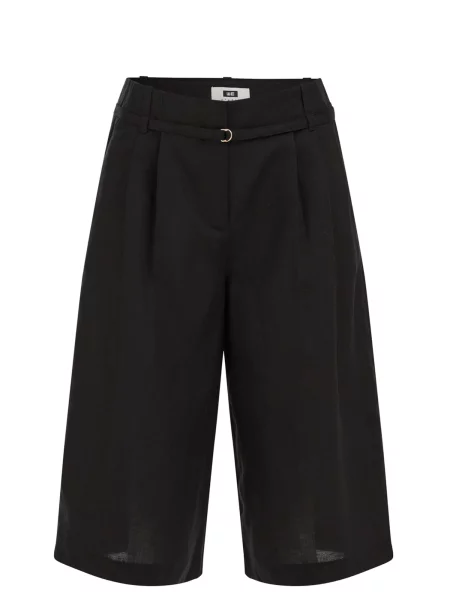 WE Fashion Pantaloni cutați negru