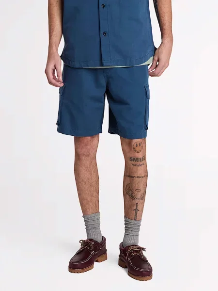 Шорти Timberland бавовна/льон синій