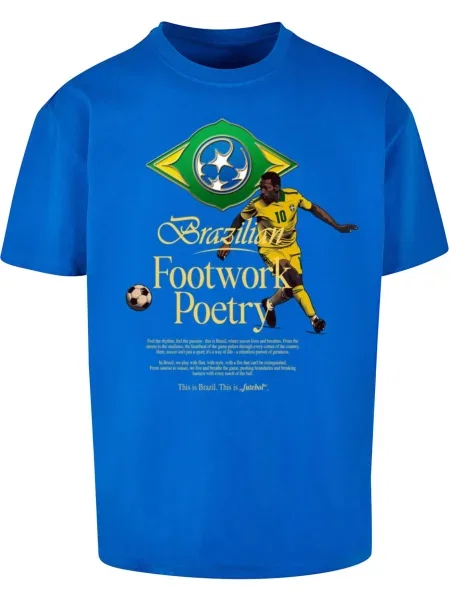 MT Upscale Póló Footwork Poetry kobaltkék / sárga / zöld fekete