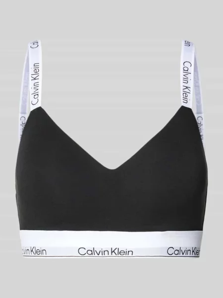Biustonosz typu bralette z z logo Calvin Klein Underwear czarny