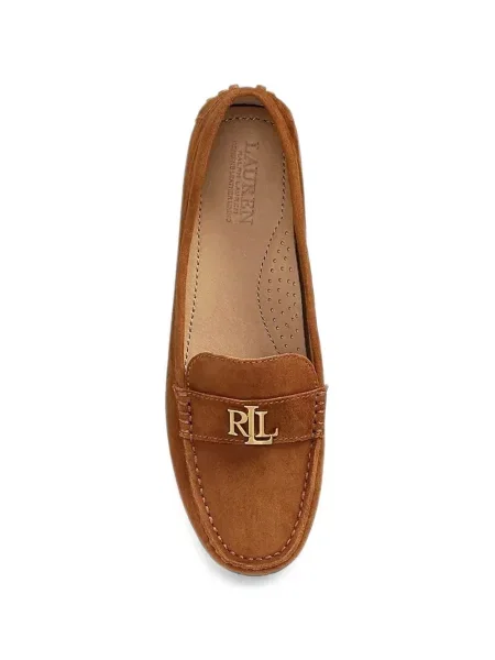 Loaferice Lauren Ralph Lauren s autogramom smeđa
