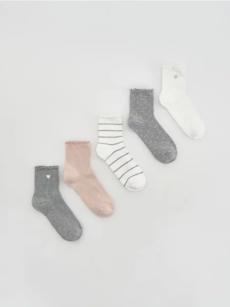 Reserved Довгі шкарпетки 5 шт. пастельний рожевий