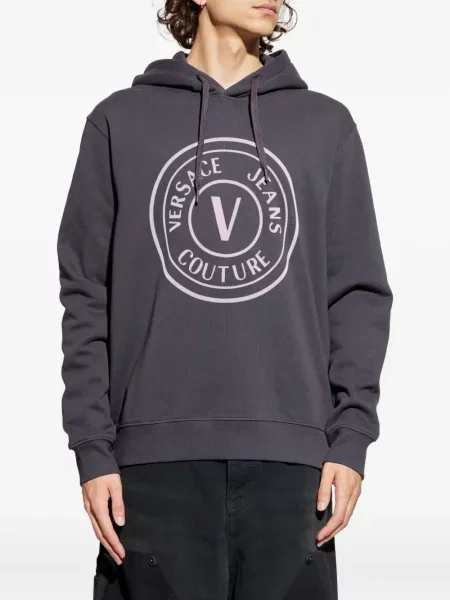 Hanorac cu glugă Versace Jeans Couture gri