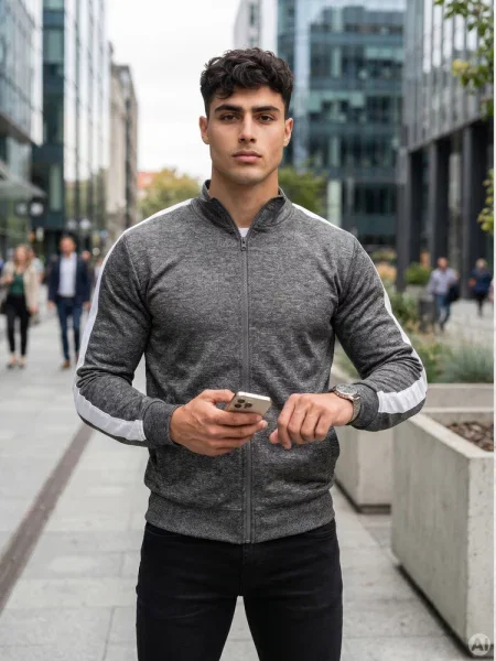 Bluza rozpinana ciemnoszara Dstreet