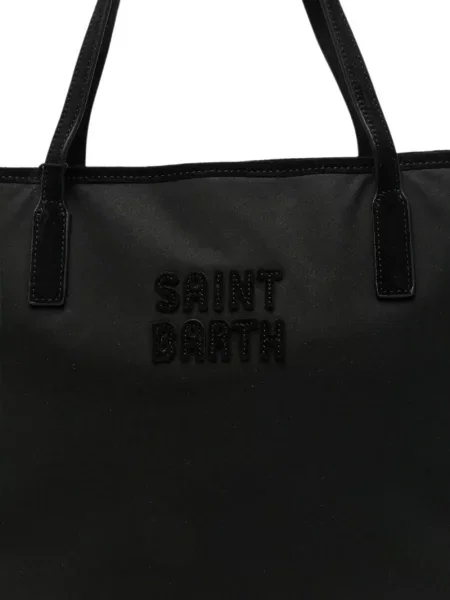 Τσάντα shopper Mc2 Saint Barth με αυτόγραφο μαύρο
