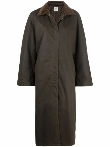Płaszcz Toteme jednorzędowy zielony