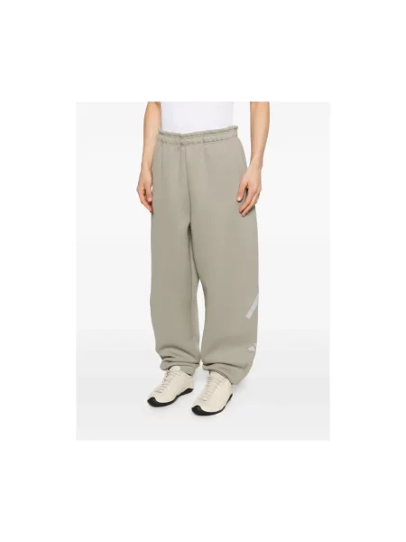 Dzianinowe spodnie dresowe Adidas zielone