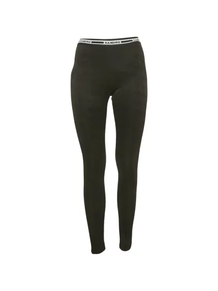 Leggings Sandro cu autograf negru
