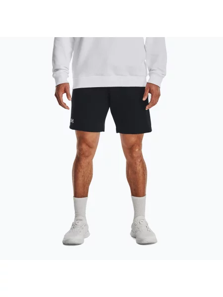 Tréninkové šortky Under Armour Rival Fleece černá/bílá bílé