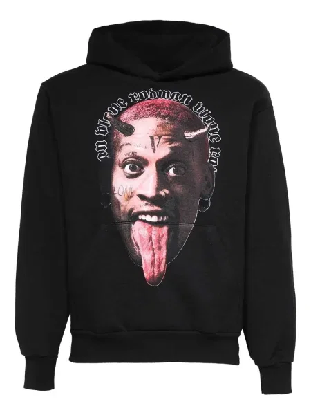 Hanorac cu glugă Vlone cu imagine negru