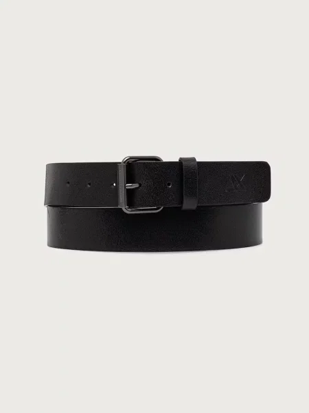 Armani Exchange curea pentru bărbați din piele negru