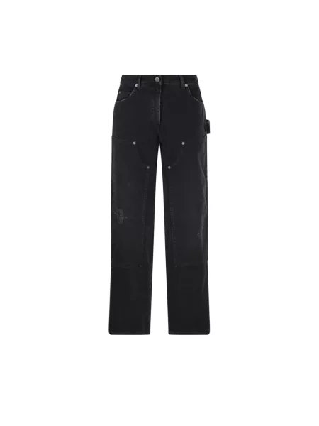 Jeansy Golden Goose biznesowe z przetarciami czarne