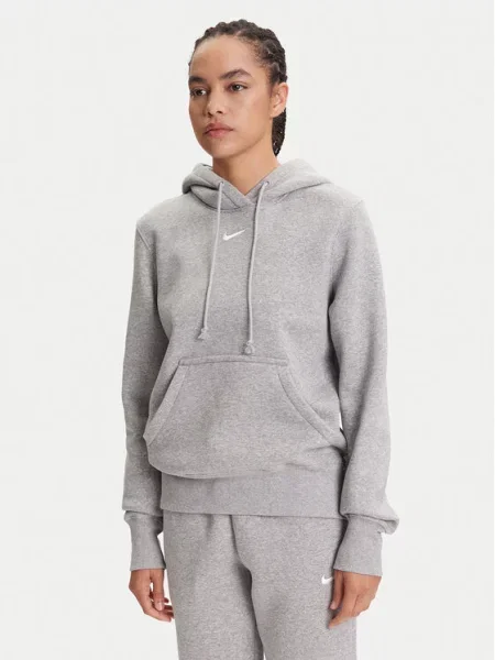 Nike Sportswear Sweater majica PHNX FLC tamo / bijela siva
