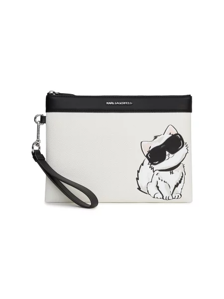 Karl Lagerfeld Portofel Ikon Choupette Beutel alb bej