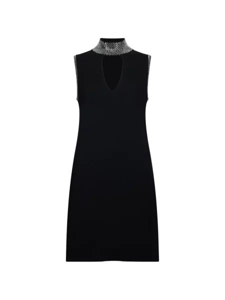 Dzianinowa mała sukienka mini Liu Jo garniturowa czarna