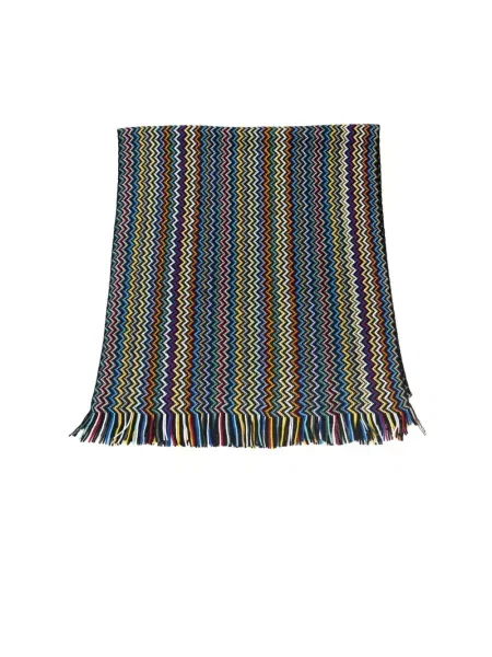 Szal Missoni wełniana w geometryczne wzory