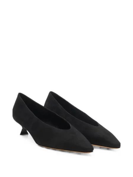 Pantofi cu toc Casadei din piele de căprioară negru