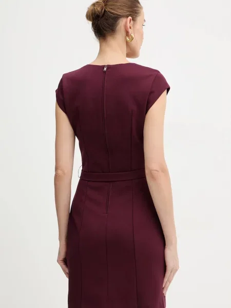 Сукня Guess CHRISSY mini пряма бордовий