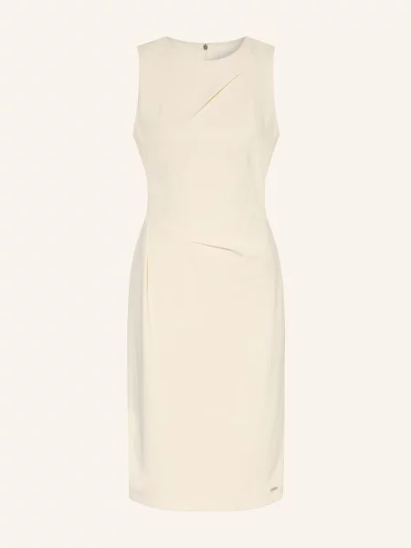 Calvin Klein Sukienka Z Dżerseju weiss beżowa