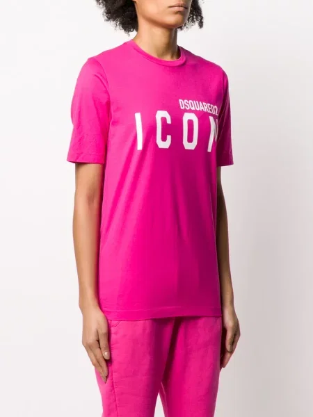 Tricou Dsquared2 cu imagine roz