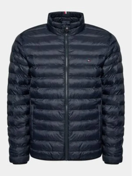 Geacă cu puf Tommy Hilfiger albastru