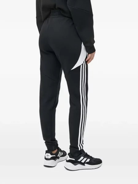 Ριγέ τρέξιμο μπλούζα Adidas από διχτυωτό κόκκινο
