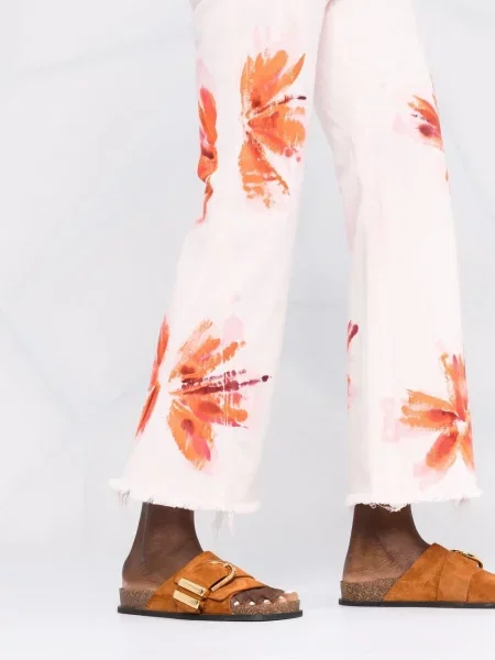 Blugi evazați Alanui roz