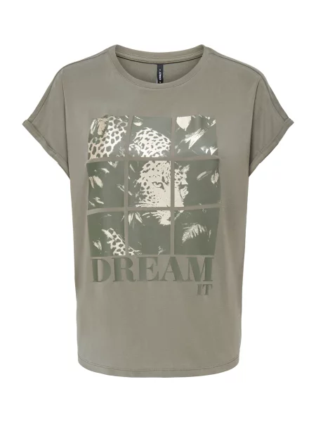 ONLY Tricou ONLFREE NEW crem / kaki / oliv