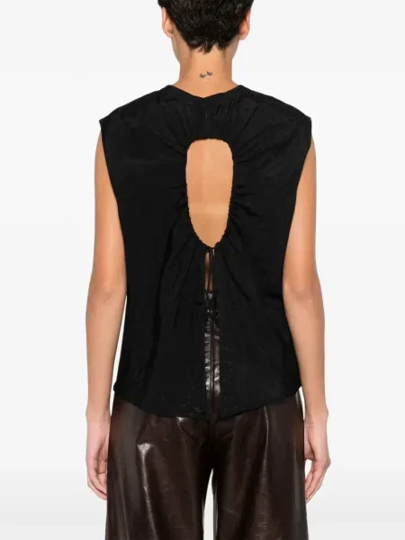 Top Pinko din jacard negru