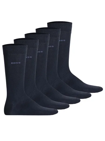 BOSS Nogavice temno modra / svetlo siva