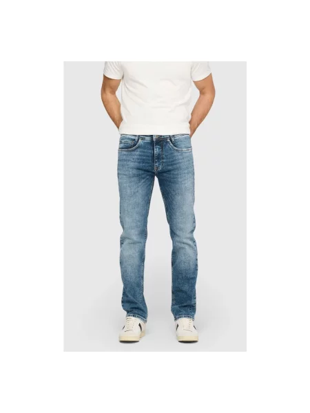 Jeansy straight leg Mac niebieskie