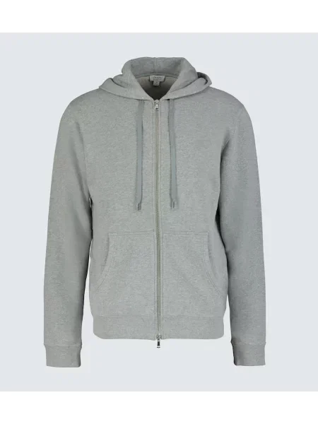 Jersey hoodie Sunspel s kapuco siva