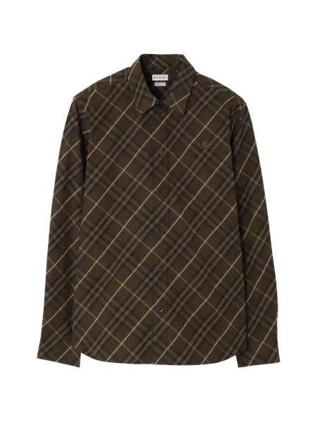 Cămașă Burberry în carouri clasică maro