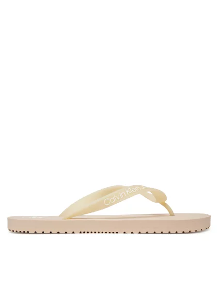 Žabky Calvin Klein Jeans Beach Sandal Transparent Tpu růžová