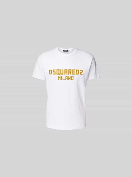T-shirt z detalem z logo Dsquared2 biała