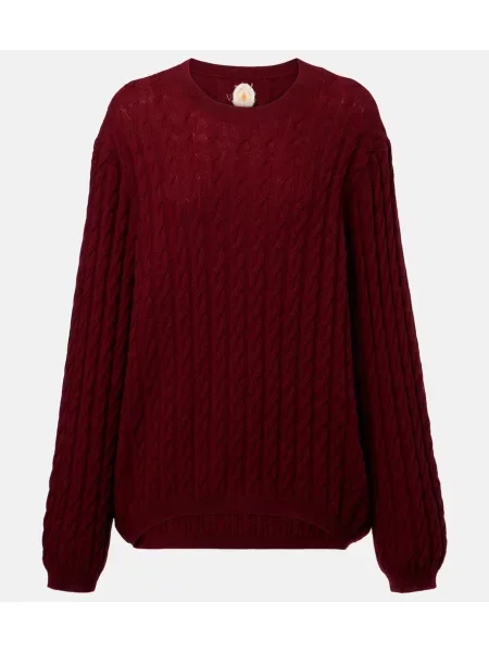 Pulover Jardin Des Orangers de lână bordo