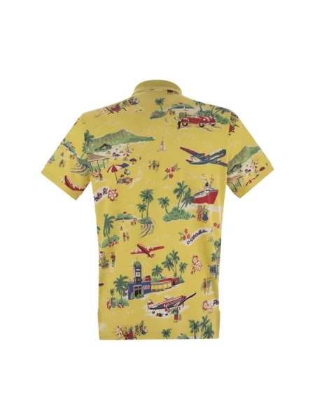 Koszulka polo Polo Ralph Lauren z nadrukiem żółta