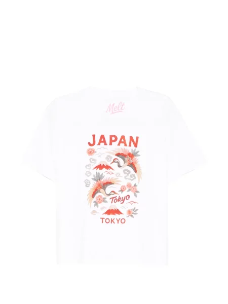 Tricou Melt cu imagine alb
