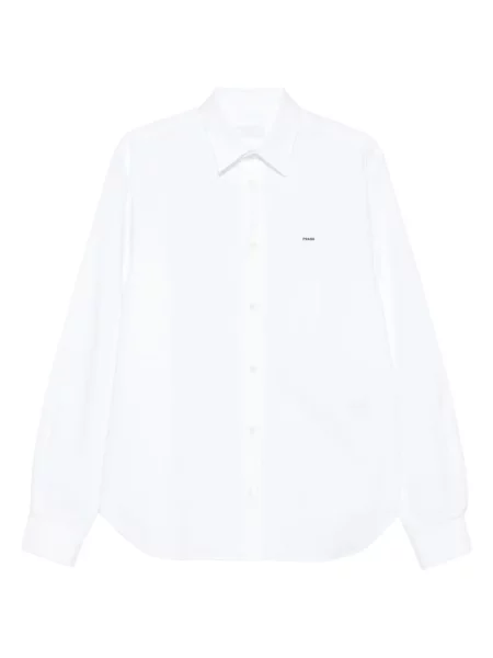 Keprová košile Prada bílá
