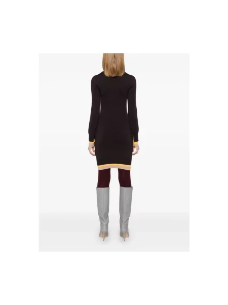 Sukienka mini Fendi wełniana fioletowa