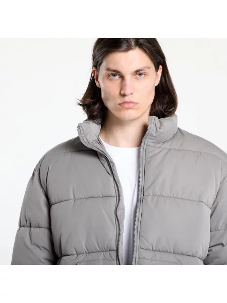 Μπουφάν Urban Classics Cropped Puffer Jacket Grey XL γκρι