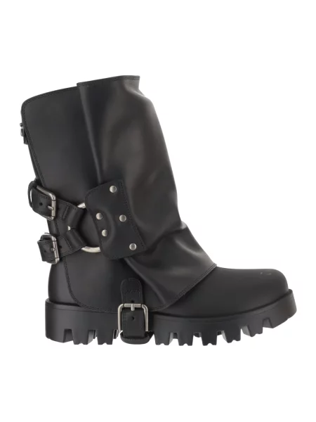 Botki Dolce And Gabbana skórzane czarne