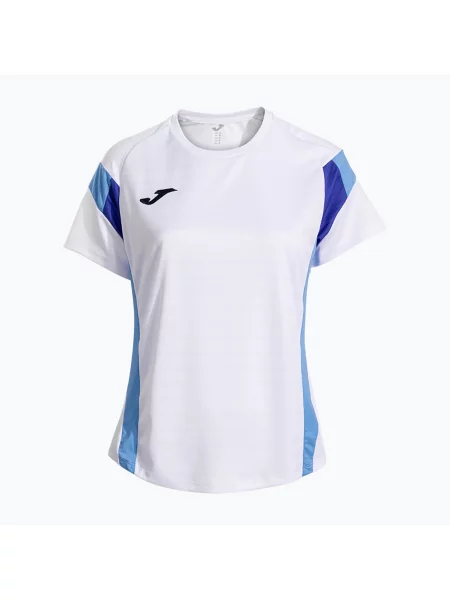 Tenisové tričko Joma Montreal white/sky blue bílé