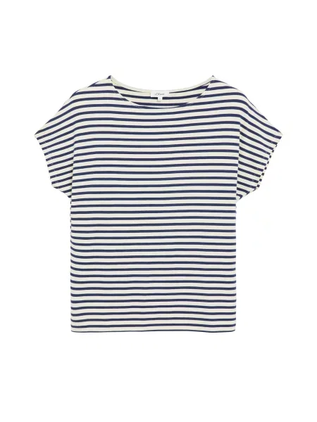 S.Oliver Tricou albastru închis alb