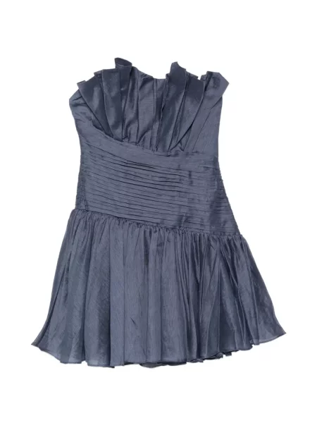 Rochie mini Aje cu volane albastru