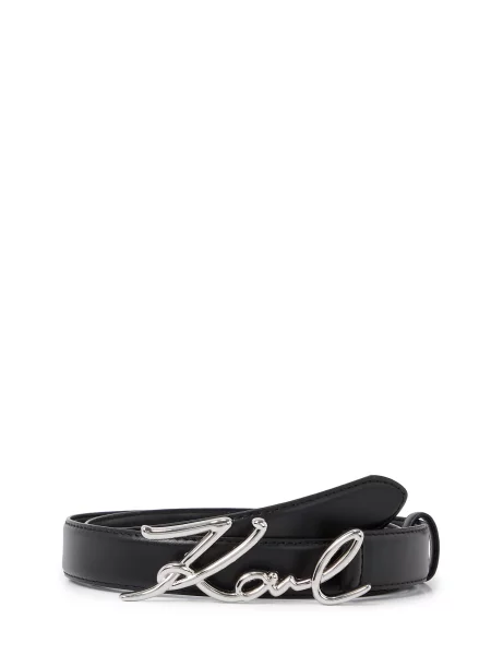 Karl Lagerfeld Curea / argintiu negru