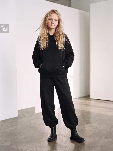 Sinsay Oversize jogger tepláky černá