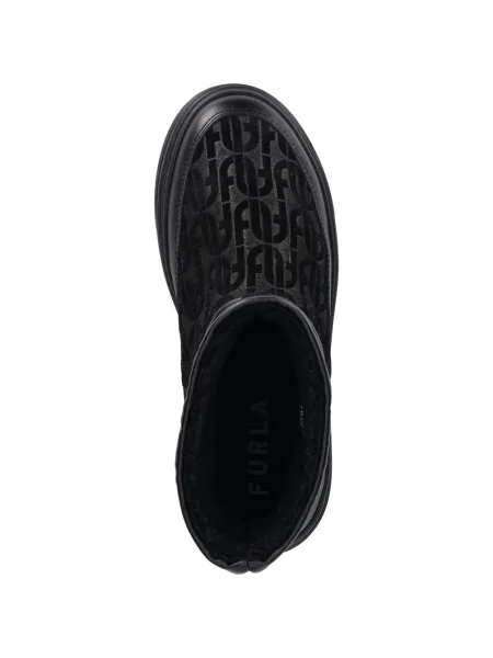 Botine Furla cu imagine negru